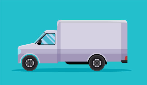 istock Express delivery truck. delivery vehicle vector illustration 1485665727
