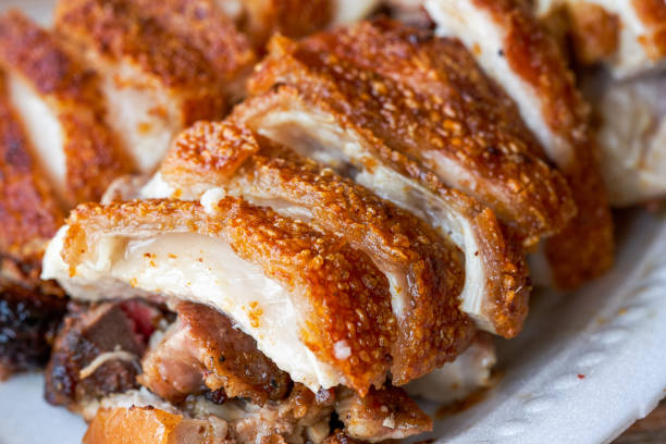 istock Classical Chinese Cantonese Cuisine, Crispy Roast Pork 1485666451