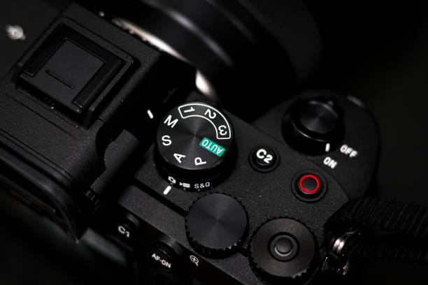 istock Closeup of a professional digital camera buttons in details 1485667209