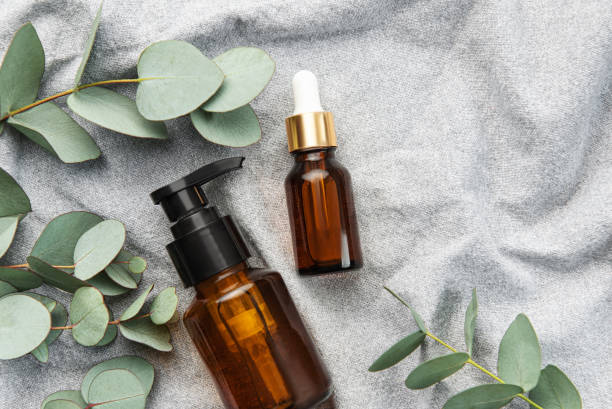 istock Massage and spa products with eucalyptus 1485667240