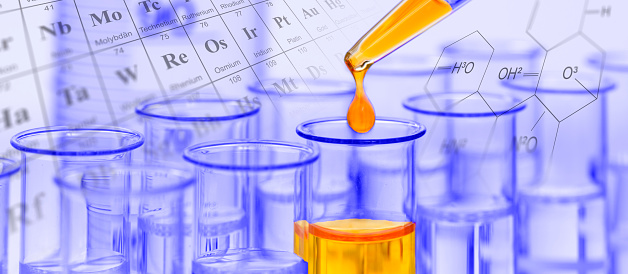 test tube glassware in scientific laboratory