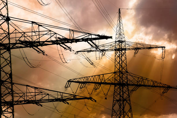 istock high voltage pylons for electricity and power against sky with dramatic clouds 1485673727