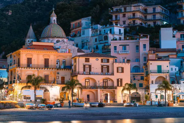 In the Amalfi coast seafaring town of Cetara, famous for anchovies and the colors of the buildings, Salerno, Amalfi coast, Positano.