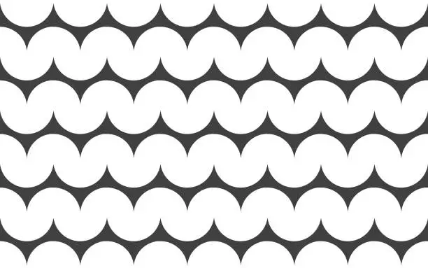Vector illustration of Black and white abstract geometric pattern