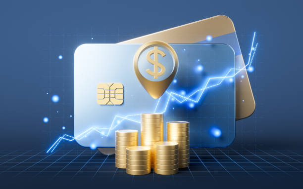 istock Bank card with 3d cartoon style, 3d rendering. 1485675839