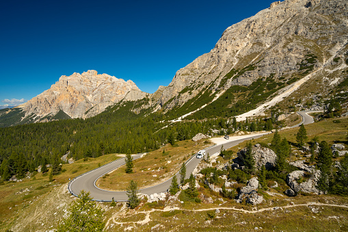 Equestrian statue of Alexander Vasilyevich Suvorov on the Gotthard Pass, Ticino, Switzerland. The monument is a work by Dmitry N. Tugarinov in 1999.