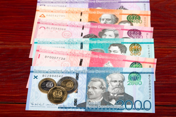 istock Dominican Pesos coins and banknotes 1485685694