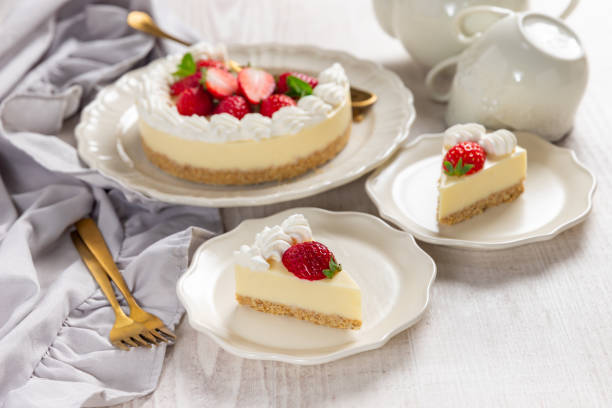 istock No-bake cheesecake with strawberry and mint 1485688061