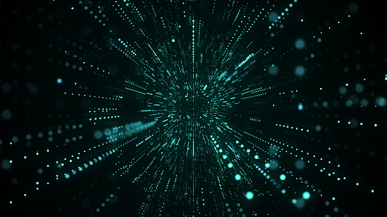 Terowongan Scifi Abstrak Database Digital Dunia Maya Algoritma Decoding ...