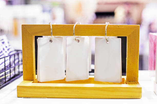 istock wooden flip table calendar mockup with blank paper strips. mocap 1485690078