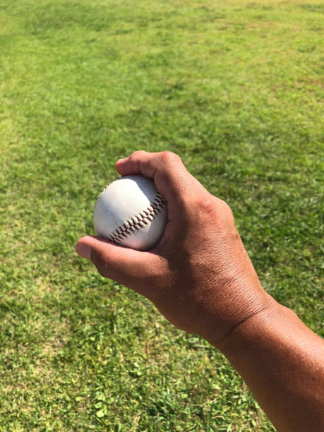 istock Try pitching at the baseball ground, baseball 1485697057