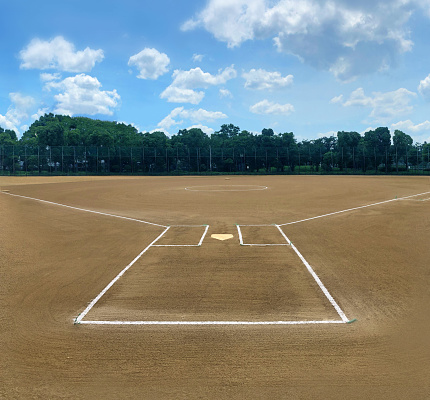 baseball field before the game