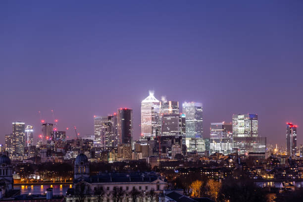 istock Docklands at night London England 1485699874