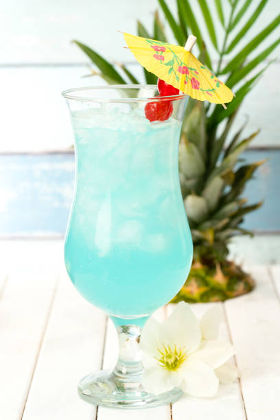istock Glass of Blue Lagoon drink 1485701838