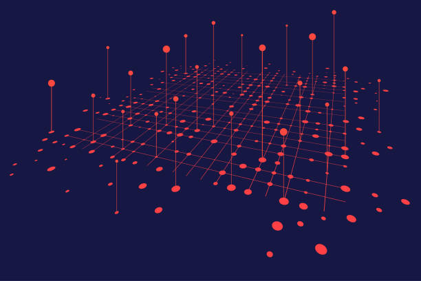 big data háttér. közösségi hálózat fogalma összekapcsolt vonalakkal és pontokkal - számítógépes hálózat témájú stock illusztrációk