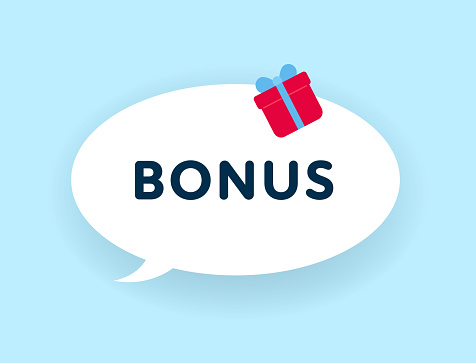 Bonus Message Sign Vector Modern Color Illustration Talk Bubble White ...