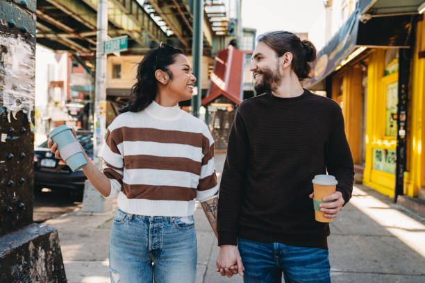 istock A millennial couple is walking together in Brooklyn 1485704087