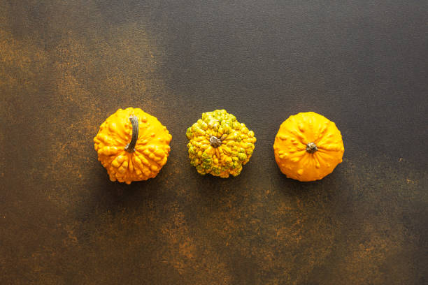 Autumn background with pumpkins