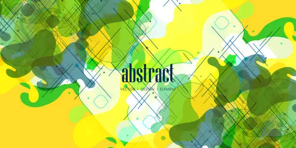 Vector illustration of Abstract Shapes Colorful Background