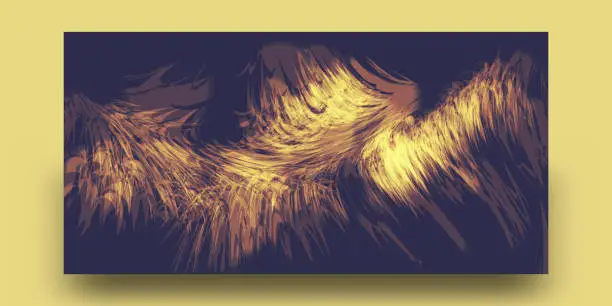 Vector illustration of Burning fire flames. Abstract background. Modern pattern.