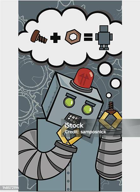 Ilustración de Robot Ponders Creación y más Vectores Libres de Derechos de Maquinaria - Maquinaria, Robot, Abrazadera