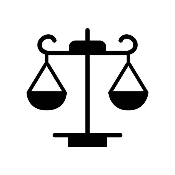 Vector illustration of scale of justice, icon, vector, template, design, flat style icon collection