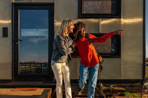 istock Cheerful friends socializing at vacation cabin. 1485732671
