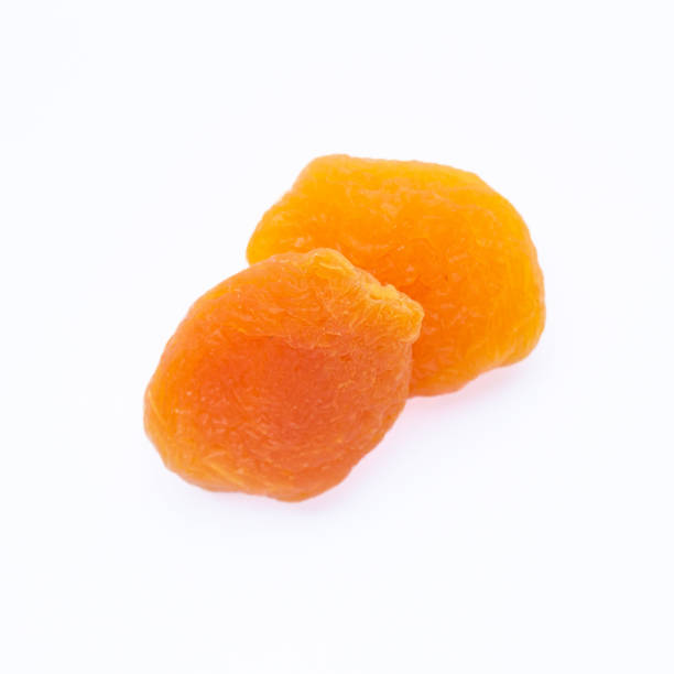 istock Dried apricot isolated on a white background 1485735066