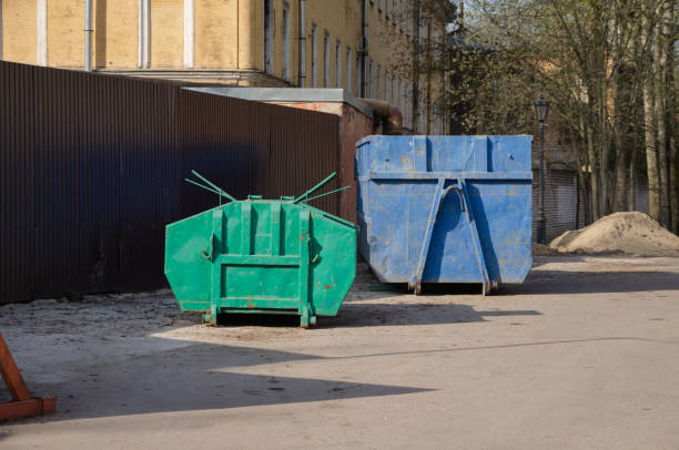 istock Two garbage containers stand on the street 1485736305