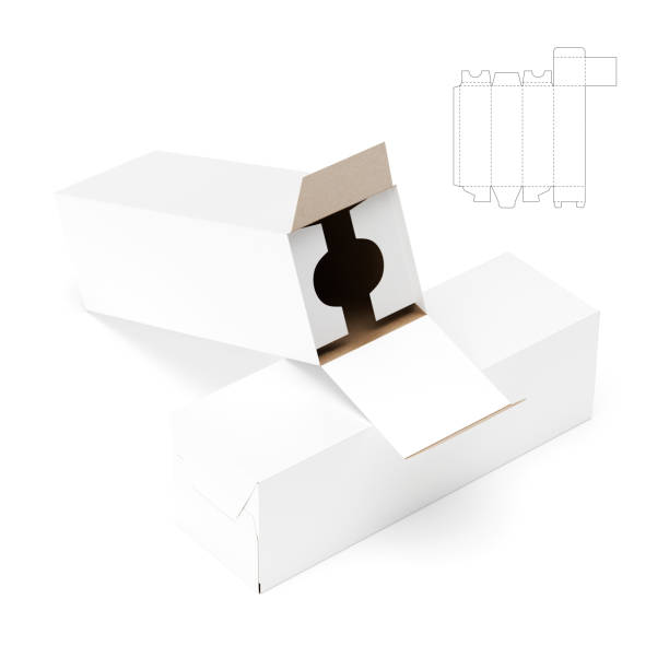 istock Tube Retail Box with Blueprint drawing 1485739900