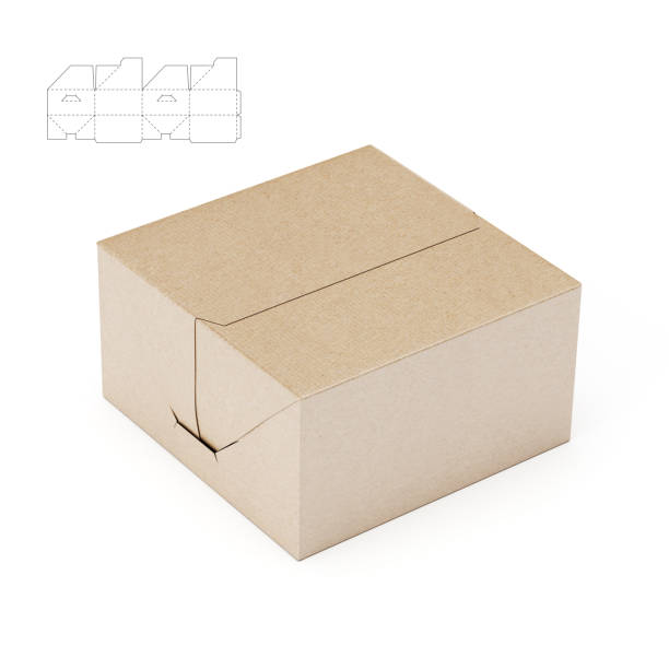 istock Fast-Food Folding Package with Blueprint Drawing 1485740080