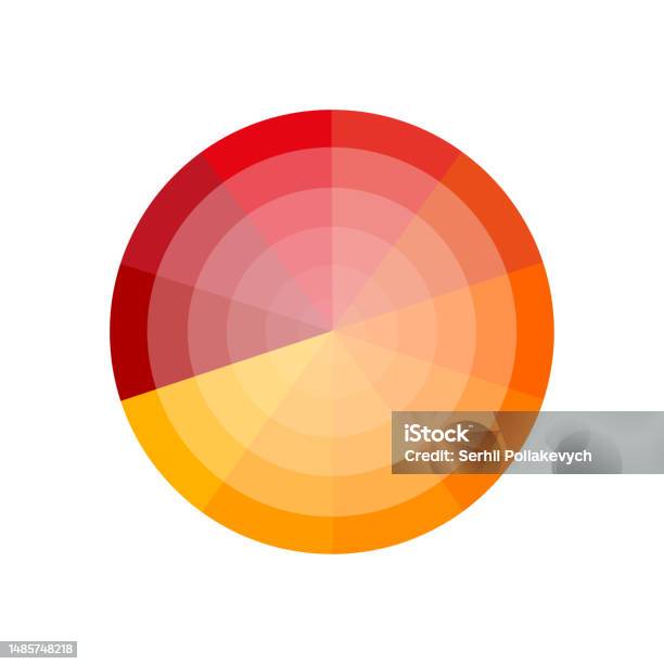 Color Wheel With Raspberry Red Raspberry Red Crimson Circular Palette Color Palette Gradient Color ...