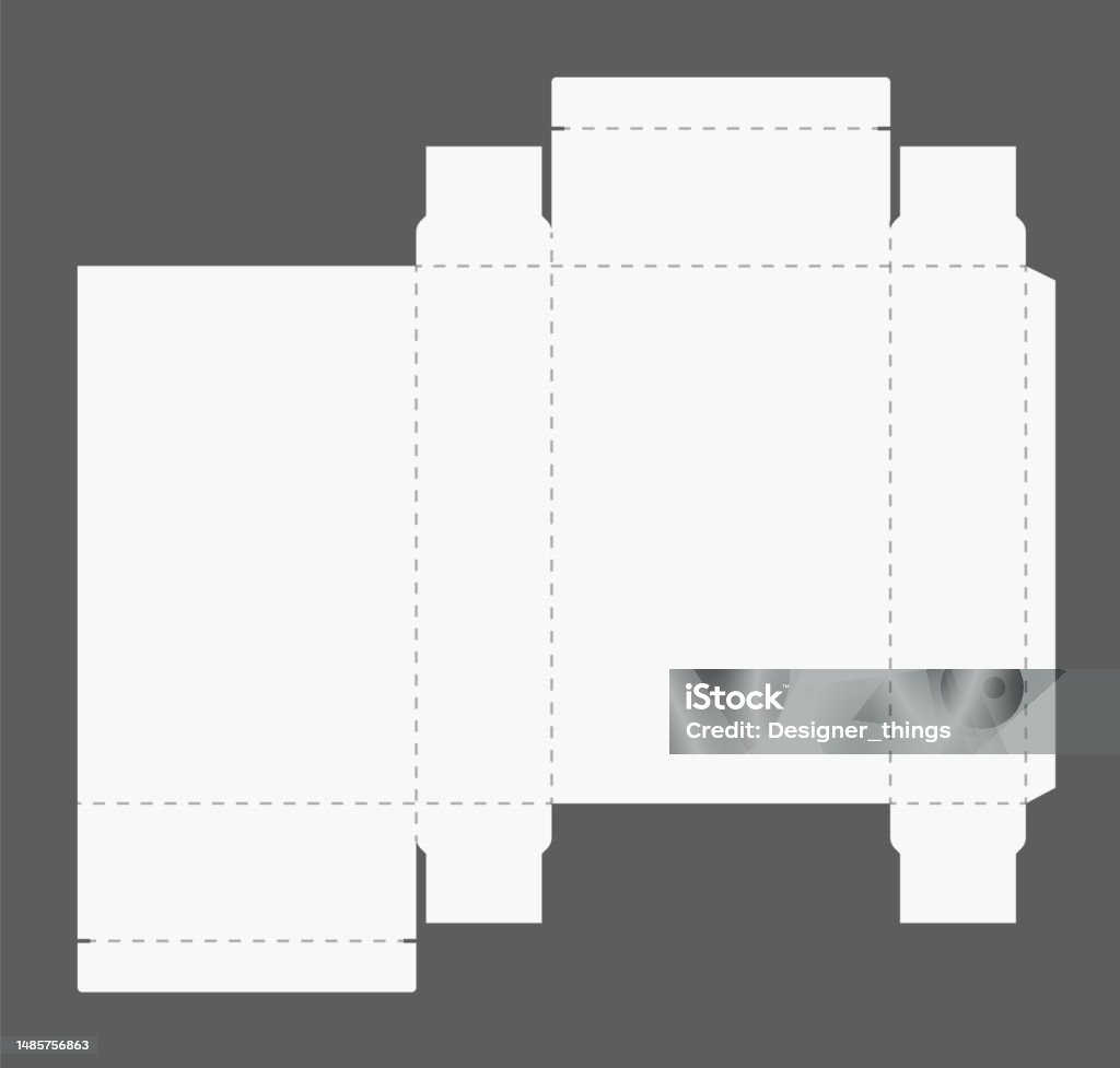 Box Cut Model Package Template Layout For New Design Paper Rectangular ...
