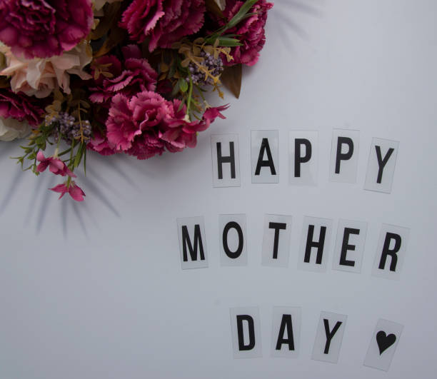 istock Mothers day card with roses on white background 1485760193