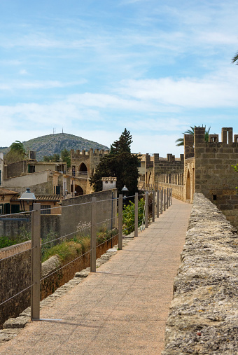Alcudia, Mallorca, Spain - 31,March,2023, Old medieval Alcudia town, Majorca, Spain