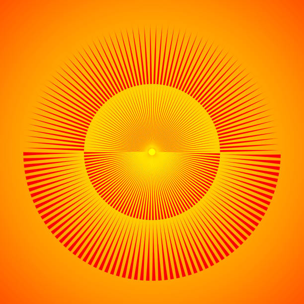 Sun icon shape vector art illustration