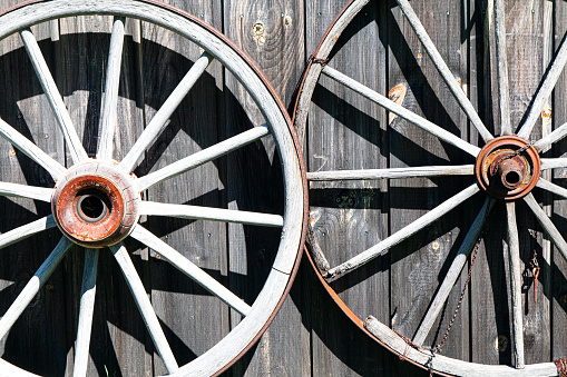 Old Wood Wagon Wheel