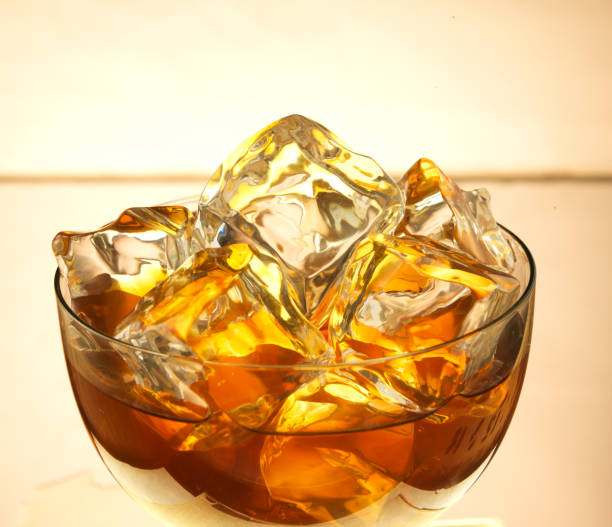 istock Iced black coffee in glass, ice tea, ice cubes 1485770931