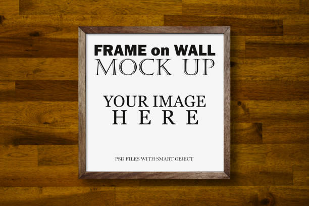 istock Simple concept of photo frame with leaf shadow for ornament 1485772563