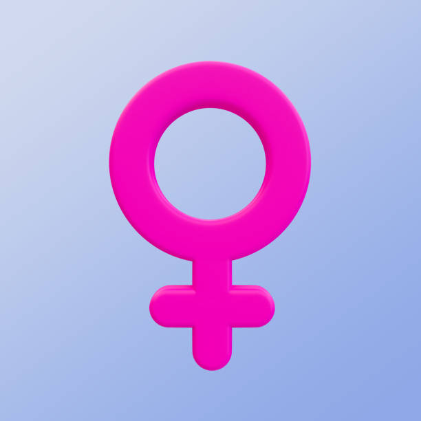 istock 3d minimal Female gender symbols. 3d illustration. 1485774052