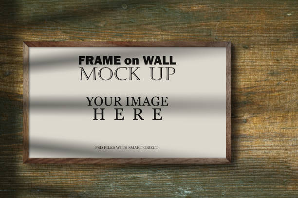 istock Minimalist simply photo frame mockup with shadow 1485774524