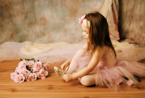 Little ballerina beauty stock photo