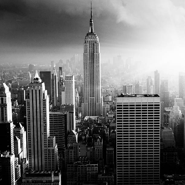 istock NYC Skyline at Dawn.Black And White 148577538