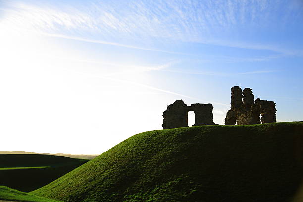 Ruin of medieval Sandal Castle in Wakefield, Great Britain.