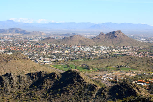 istock Aerial view of Phoenix and Scottsdale, AZ 1485785049