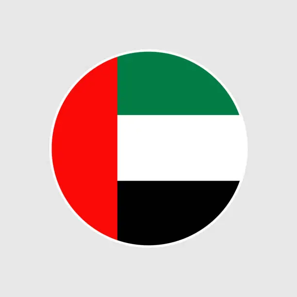 Vector illustration of United Arab Emirates flag.