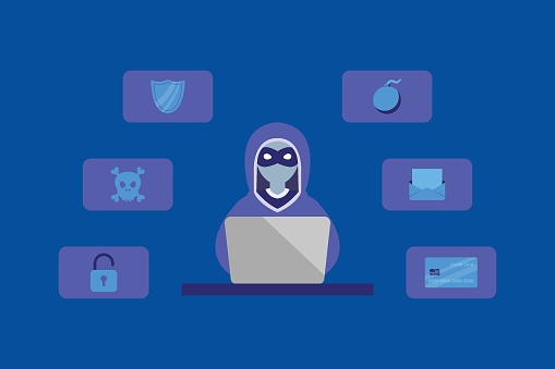 Hacking Personal Computer 2d Vector Stock Illustration - Download Image ...