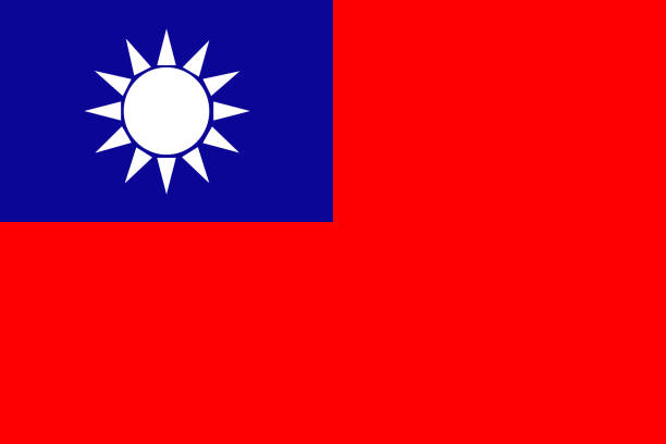 Taiwan flag. The flag of Taiwan. taiwanese flag stock illustrations