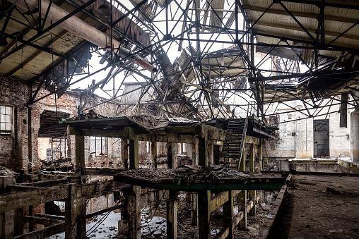 Old abandoned industrial buildings. Bethlehem, Pennsylvania, USA