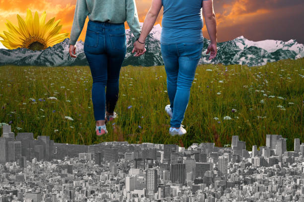 istock Surreal collage of back to the nature concept 1485810874